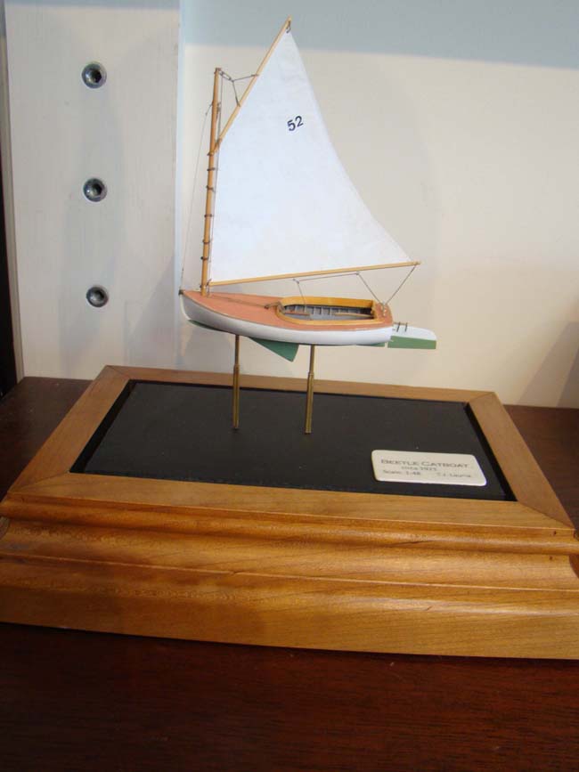 A gorgeous and highly detailed miniature scratch built scale model of a circa 1921 "Beetle Catboat" — image 3
